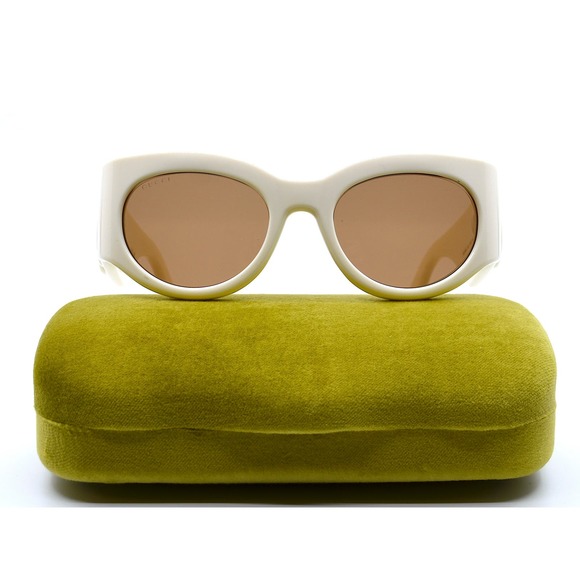 NEW GUCCI GG1544S 004 IVORY BROWN AUTHENTIC SUNGLASSES - Picture 7 of 16